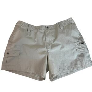 Sundance Women’s Khaki Cargo Shorts Size 14 Granola Girl Hiking Ripstop Outdoor